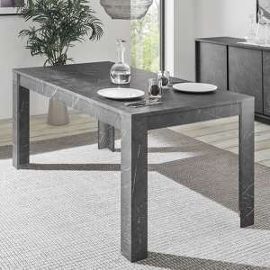 Corvi Extending Wooden Dining Table In Black Marble Effect