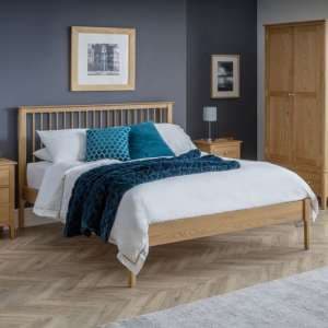 Callia Wooden Double Bed In Oak - UK