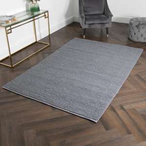 Cranbrook Large Bubble Wool Rug In Grey