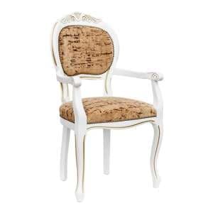 Crested Spoonback Carver Dining Chair With Wooden Frame
