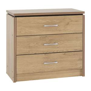 Crieff Wooden Chest Of 3 Drawers In Oak Effect - UK