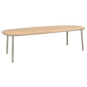 Crod Outdoor 2700mm Roble Wooden Dining Table In Beige Legs