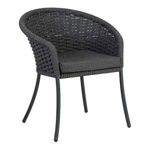 Crod Outdoor Dining Armchair With Cushion In Grey