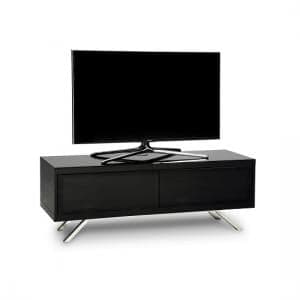 Cubic Contemporary TV Stand In Black Gloss With 2 Doors