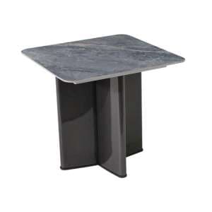 Cuneo Sintered Stone End Table In Grey - UK