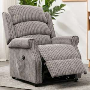 Curtis Fabric Electric Dual Motor Lift And Tilt Armchair In Latte