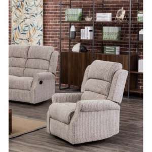 Curtis Fabric Recliner Sofa Chair In Natural - UK