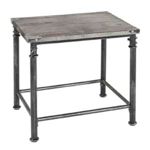 Cuyahoga Small Wooden Side Table In Grey Limed