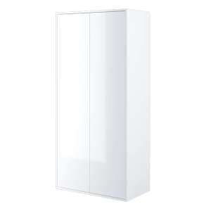 Cyan High Gloss Wardrobe With 2 Doors In White - UK