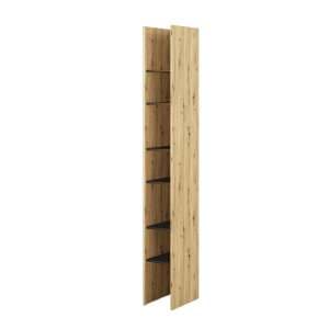 Cyan Wooden Bookcase Narrow With 6 Shelves In Artisan Oak - UK