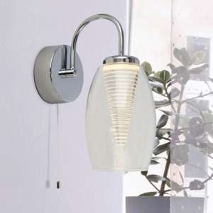 Cyclone 1 Lamp Wall Light In Chrome With Clear Glass - UK