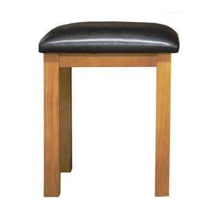 Cyprian Wooden Dressing Table Stool In Chunky Pine