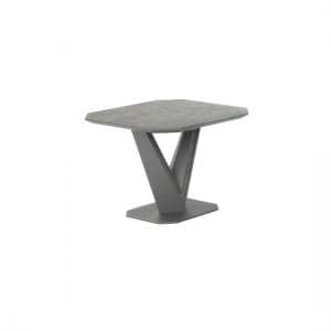 Bacton Side Table In Grey Matt And Ceramic With Steel Frame - UK