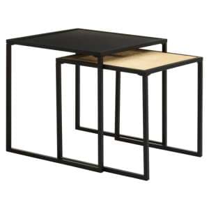 Daire Metal Nest Of 2 Tables In Black - UK