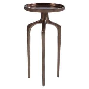 Dairen Aluminium Side Table In Rough Bronze - UK