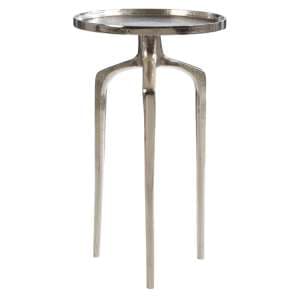 Dairen Aluminium Side Table In Rough Nickel - UK