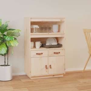 Dallas Pinewood Sideboard With 2 Doors 2 Drawers In Natural - UK