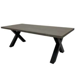 Dallas Rectangular 2200mm Wooden Dining Table In Grey