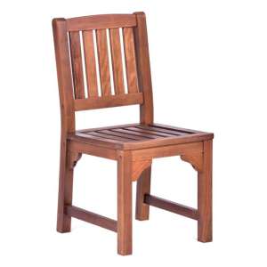 Danil Hardwood Side Chair In Teak