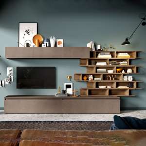 Danny Wooden Entertainment Unit In Bronze And Mercure