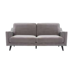Darius Velvet 2.5 Seater Sofa In Stone Grey - UK