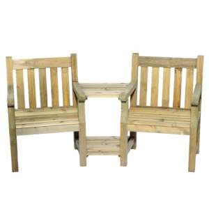 Darko Timber Companion Set Love Seat In Green Pine - UK