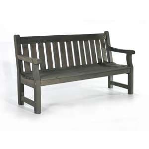 Darko Timber Garden 3 Seater Bench In Dark Grey - UK