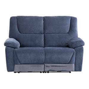 Darla Fabric Electric Recliner 2 Seater Sofa In Blue - UK