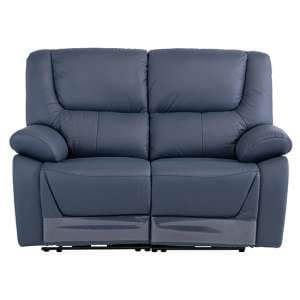 Darla Leather Electric Recliner 2 Seater Sofa In Blue