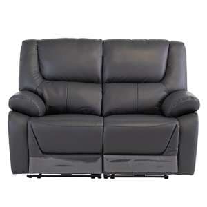 Darla Leather Electric Recliner 2 Seater Sofa In Charcoal