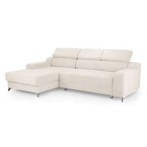 Davao Electric Fabric Corner Sofabed Left Hand In Beige