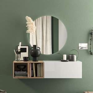 Davon High Gloss Hallway Furniture Set In Bianco And Cadiz - UK