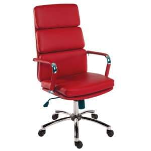 Deco Retro Eames Style Executive Office Chair In Red
