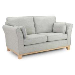 Delft Fabric 2 Seater Sofa With Wooden Frame In Grey - UK