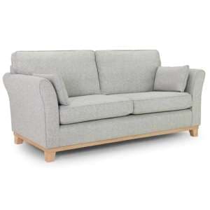 Delft Fabric 3 Seater Sofa With Wooden Frame In Grey - UK