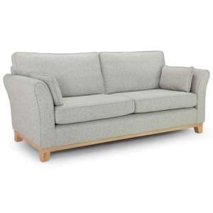 Delft Fabric 4 Seater Sofa With Wooden Frame In Grey - UK
