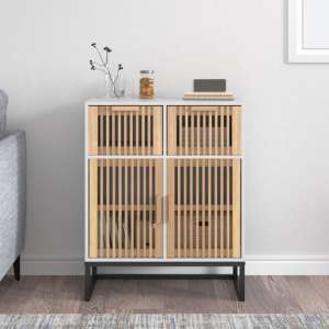 Delicia Wooden Sideboard With 2 Doors In White - UK