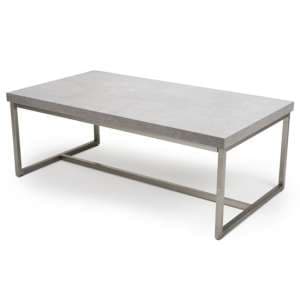 Delta Rectangle Coffee Table With Brushed Steel Base