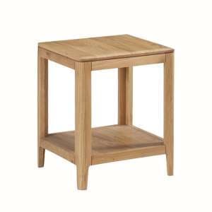Derry Wooden End Table Square In Oak - UK