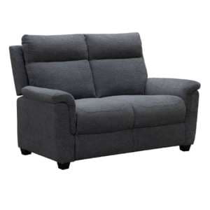 Dessel Chenille Fabric Fixed 2 Seater Sofa In Grey - UK