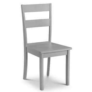 Kalare Wooden Dining Chair In Grey Lacquer Finish