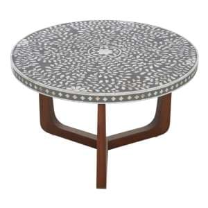 Diadem Round Wooden Coffee Table With Brown Legs - UK