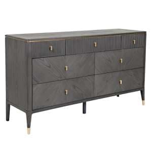 Dileta Wooden Chest Of 7 Drawers In Brown - UK