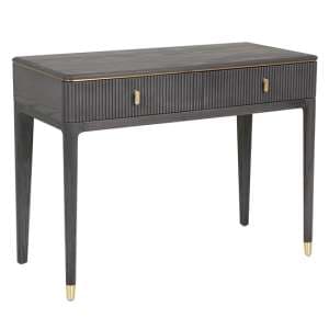 Dileta Wooden Dressing Table With 2 Drawers In Ebony