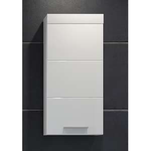 Disuq Large Wall High Gloss Bathroom Storage Cabinet In White - UK