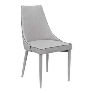 Divina Fabric Upholstered Dining Chair In Grey - UK