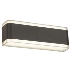 Douglas LED Outdoor Wall Light In Dark Grey And White