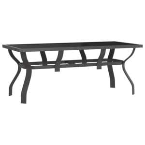 Dove Glass Top Garden Dining Table Large In Grey - UK
