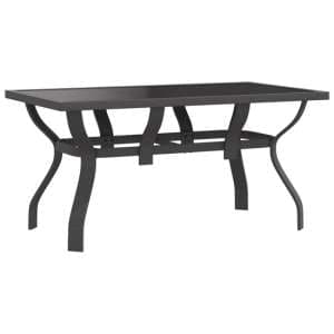 Dove Glass Top Garden Dining Table Small In Grey - UK