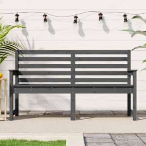 Dove Solid Wood Pine Garden Seating Bench Large In Grey